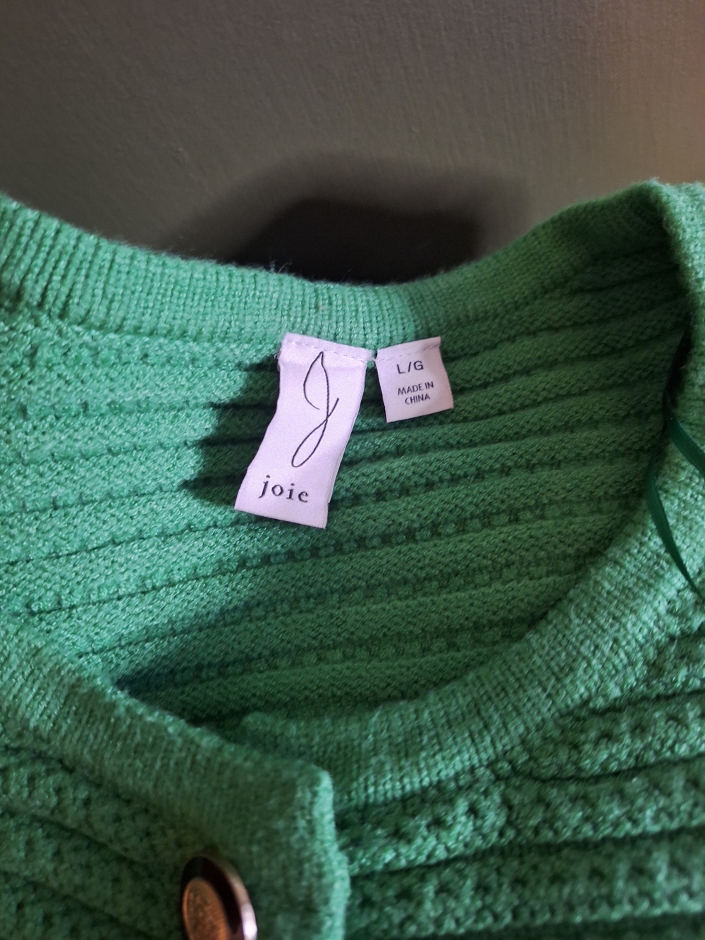 Green Short-Sleeve Knit Cardigan Sweater - Brand Unspecified - Picture 2 of 6